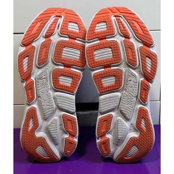 Hoka One One Bondi 7 Women Blue White Orange Size 7.5 Running Shoes Worn No Box - Picture 6 of 8